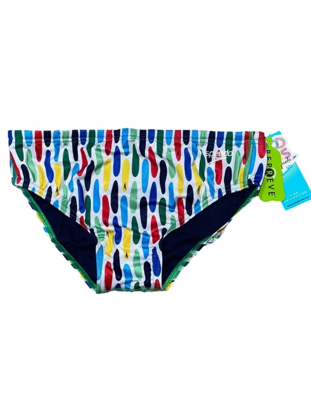 Speedo Men’s Swim Brief 32 or 34 Eco Endurance Wave Crusher Good Vibes NWT